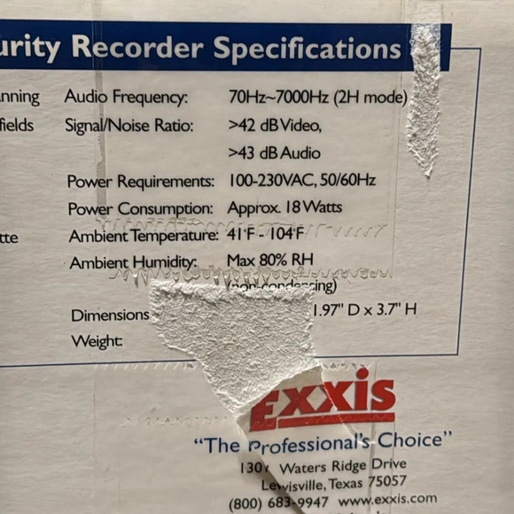 IOB Exxis 24 Hour Time Lapse Security Recorder Security System Model ER24TLCN - Picture 11 of 16